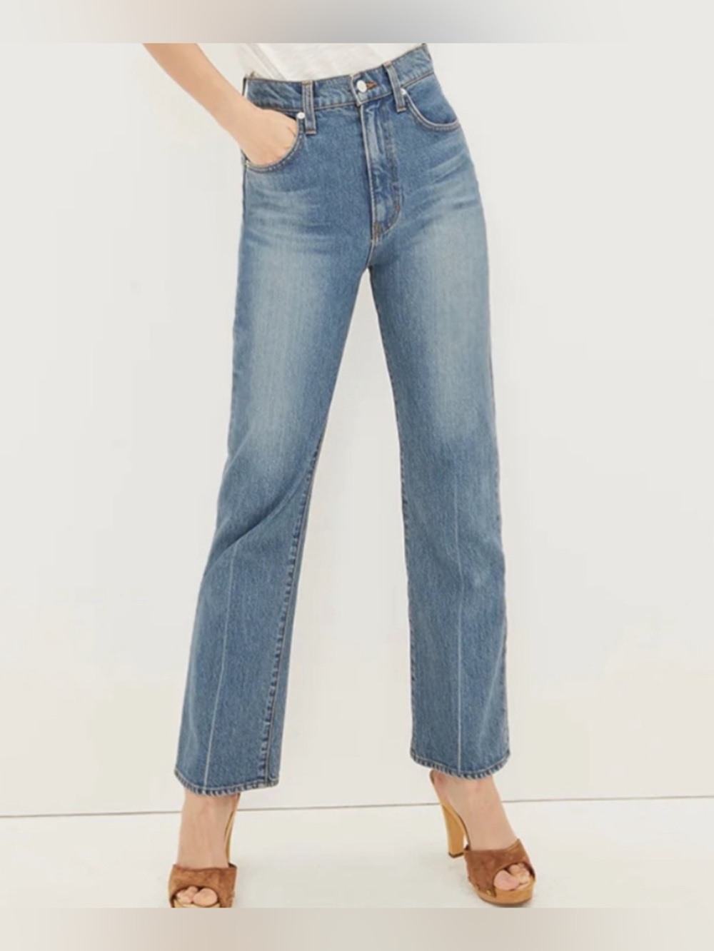 Veronica Beard Joey Blue Straight-Leg Jeans